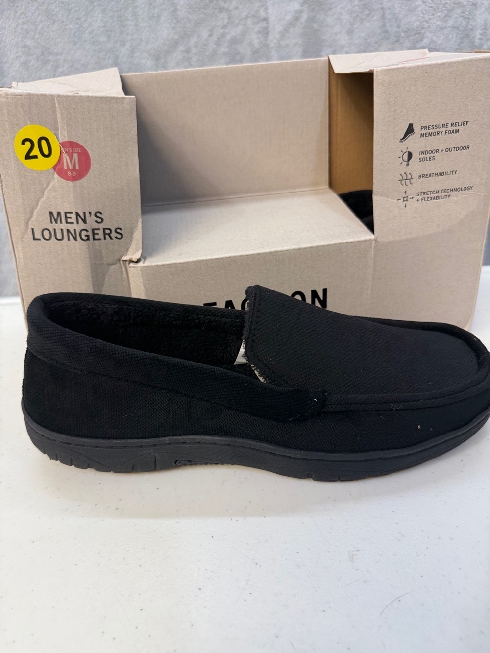 Kenneth Cole Black Slip-On Men's Venetian Slippers